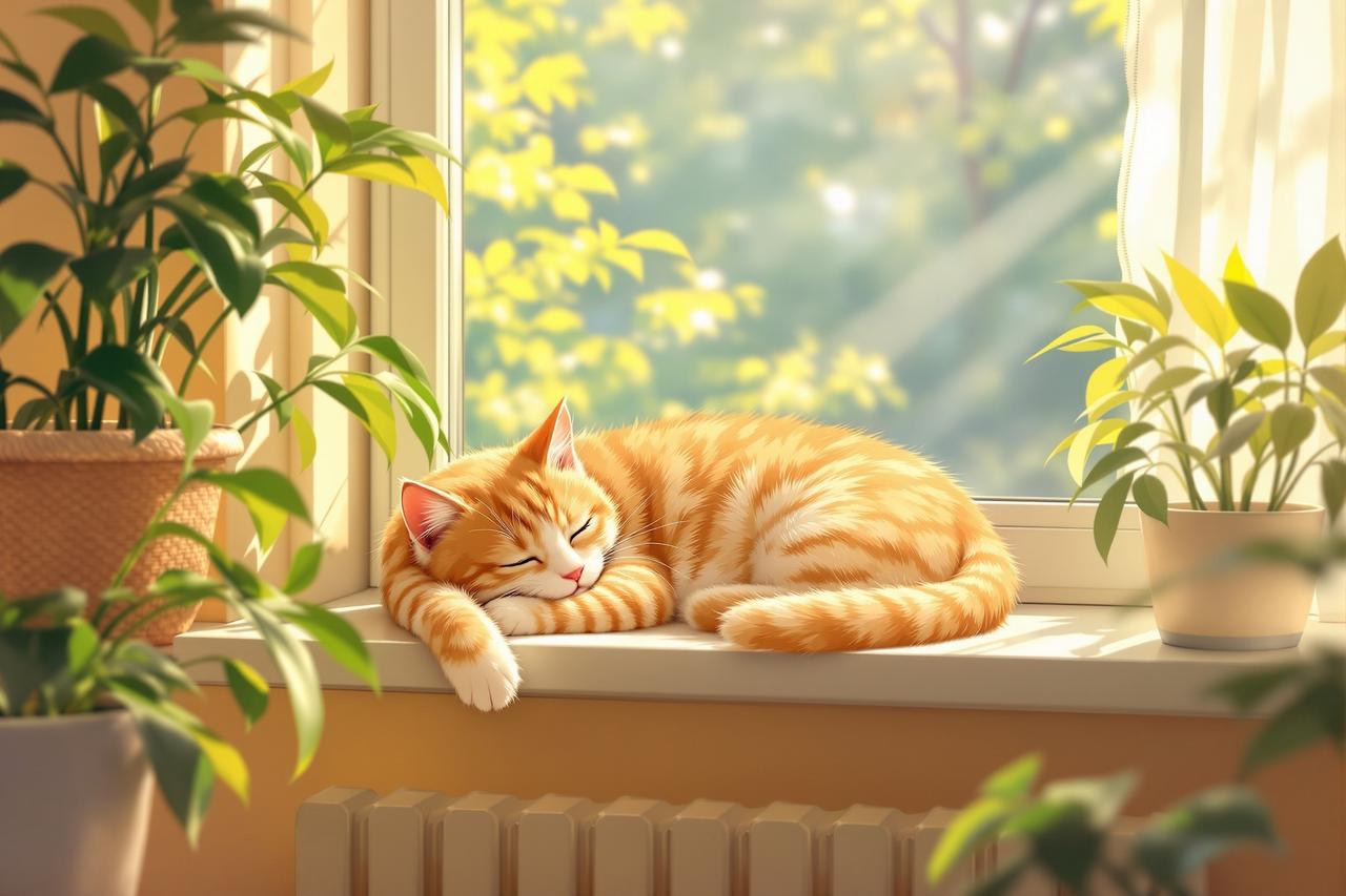 番茄官网短剧 - 猫咪的午后，暖心陪伴治愈动漫短剧